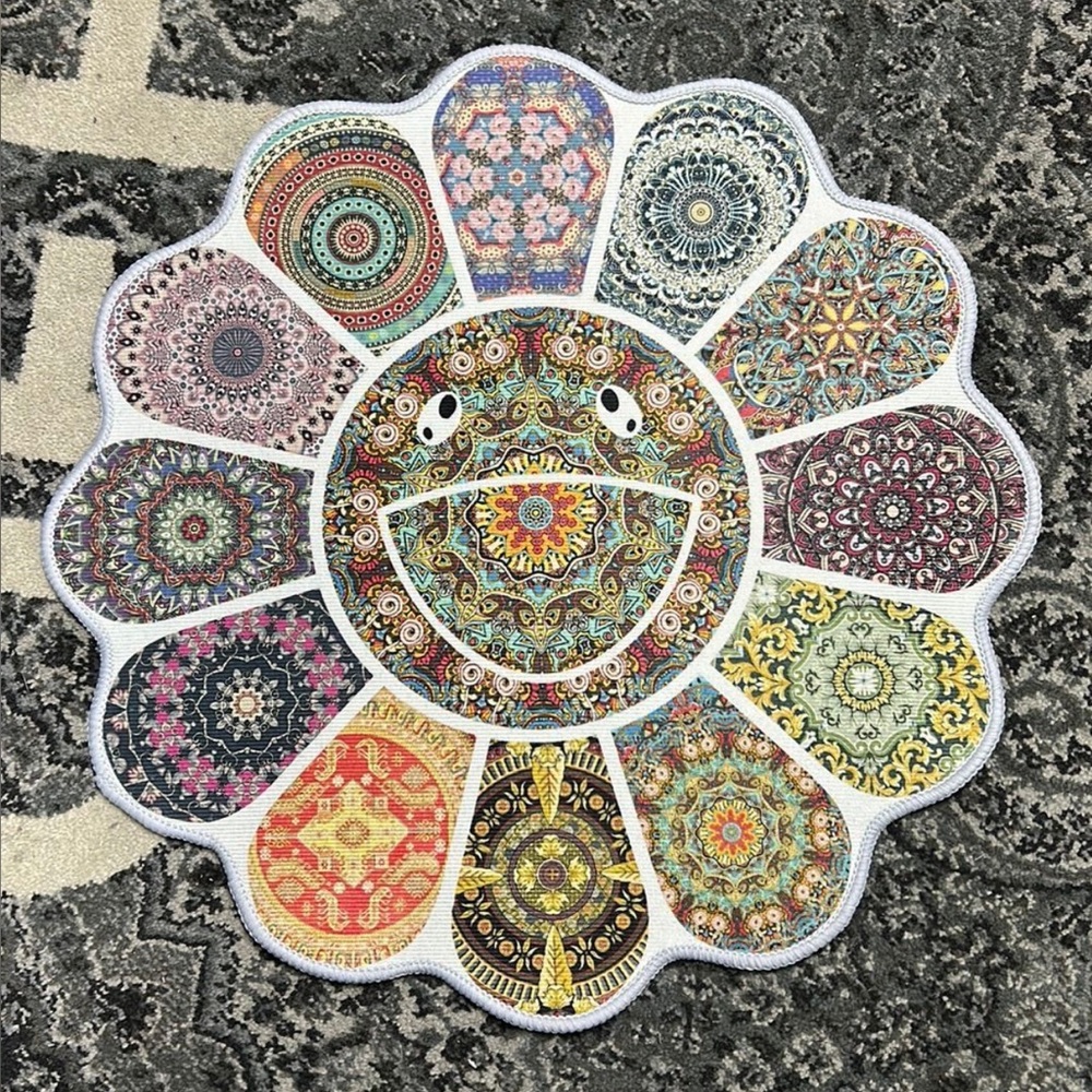 Colorful Mandala Murakami Flower Rug